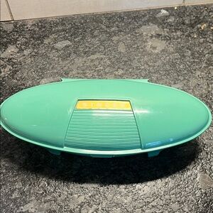 Vintage Singer Buttonholer attachment in Teal Sewing Machine Case